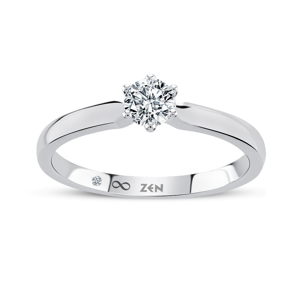 Solitaire Diamond Engagement Ring