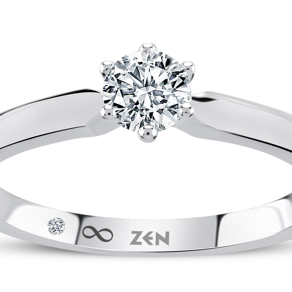 Solitaire Diamond Engagement Ring