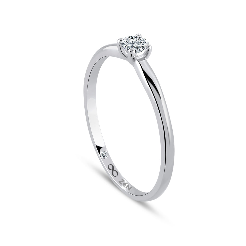 Solitaire Diamond Engagement Ring