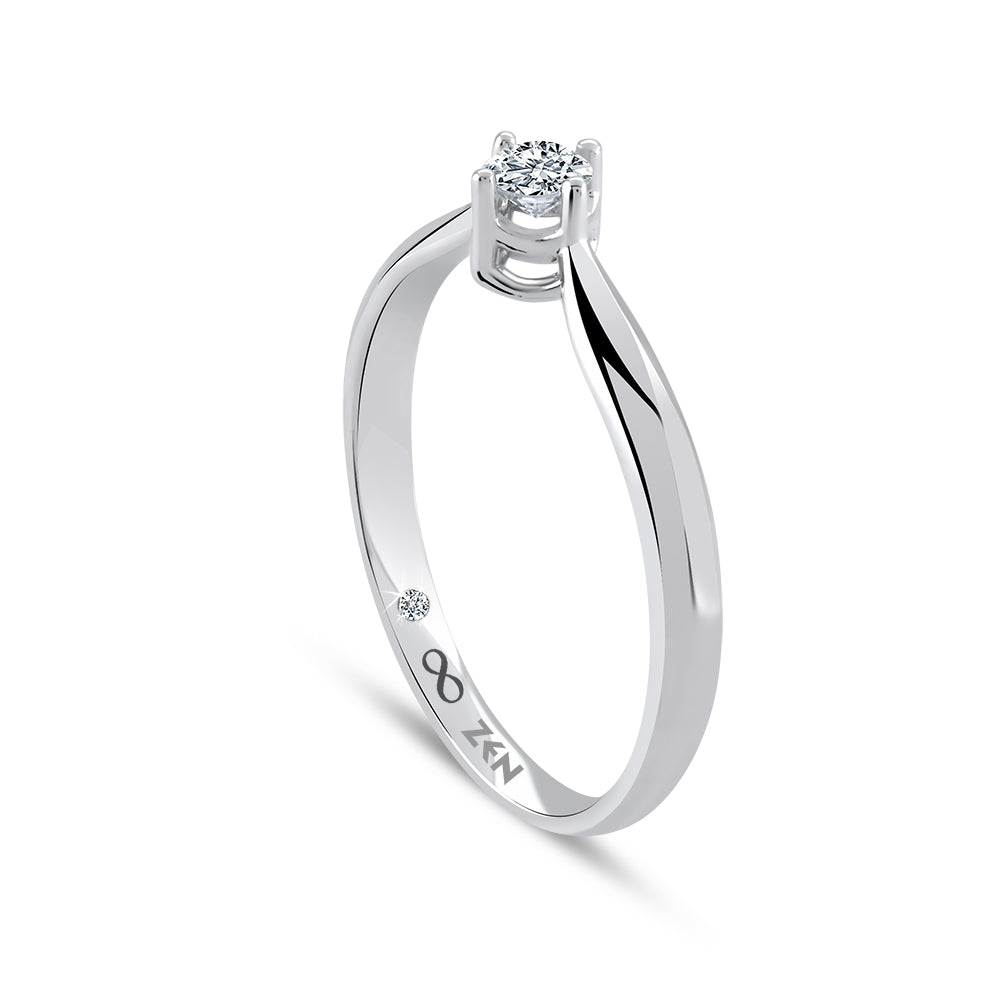 Solitaire Diamond Engagement Ring