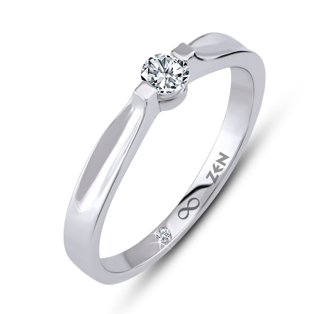 Solitaire Diamond Engagement Ring