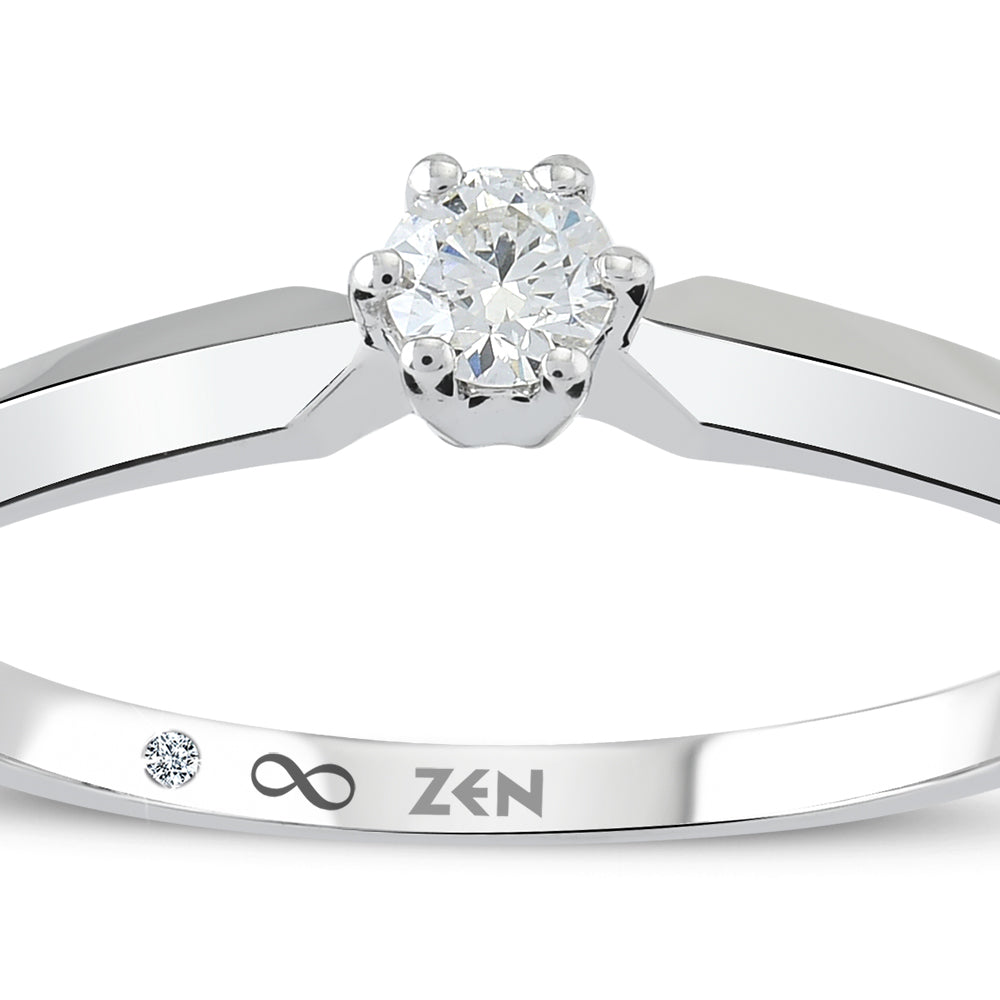 Solitaire Diamond Engagement Ring