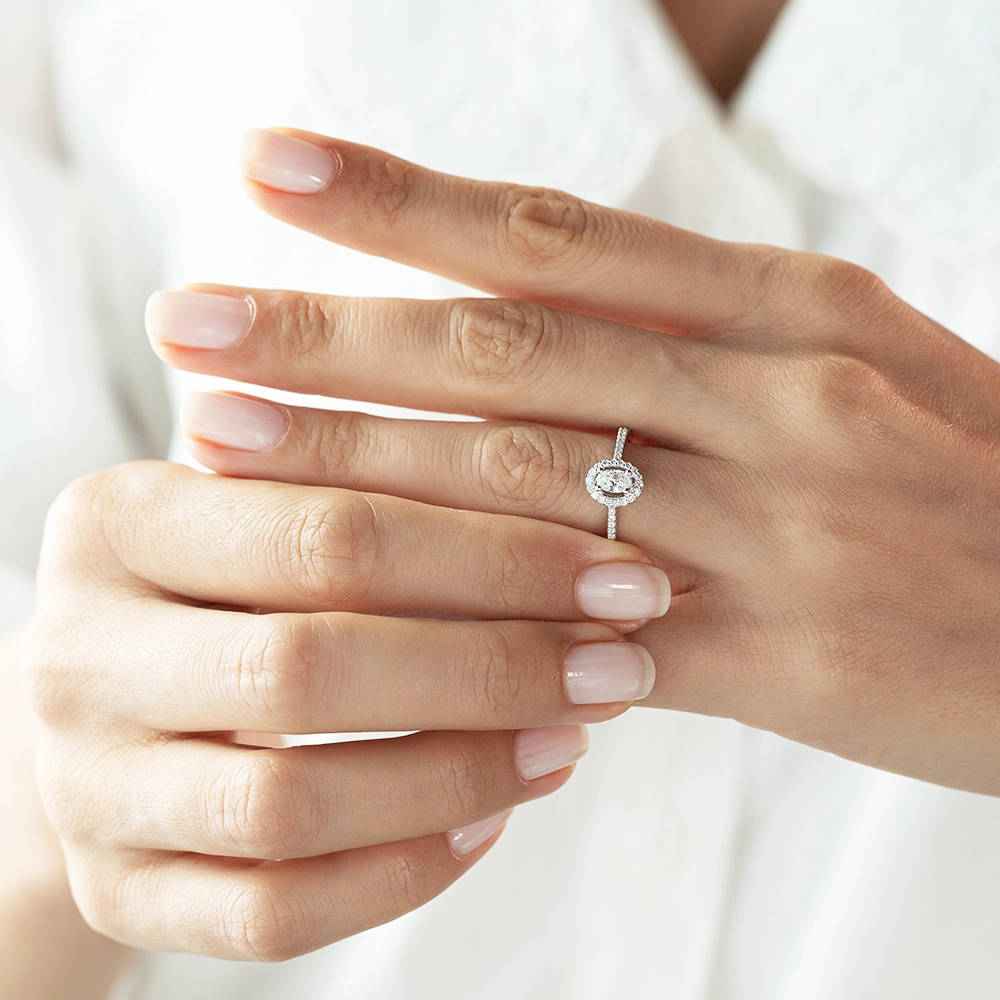 Halo Diamond Engagement Ring