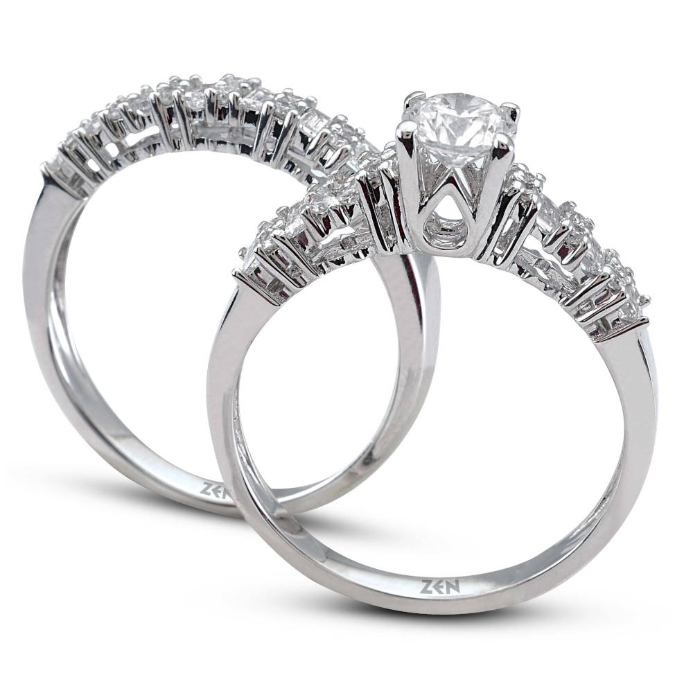 Twins Diamond Engagement Ring
