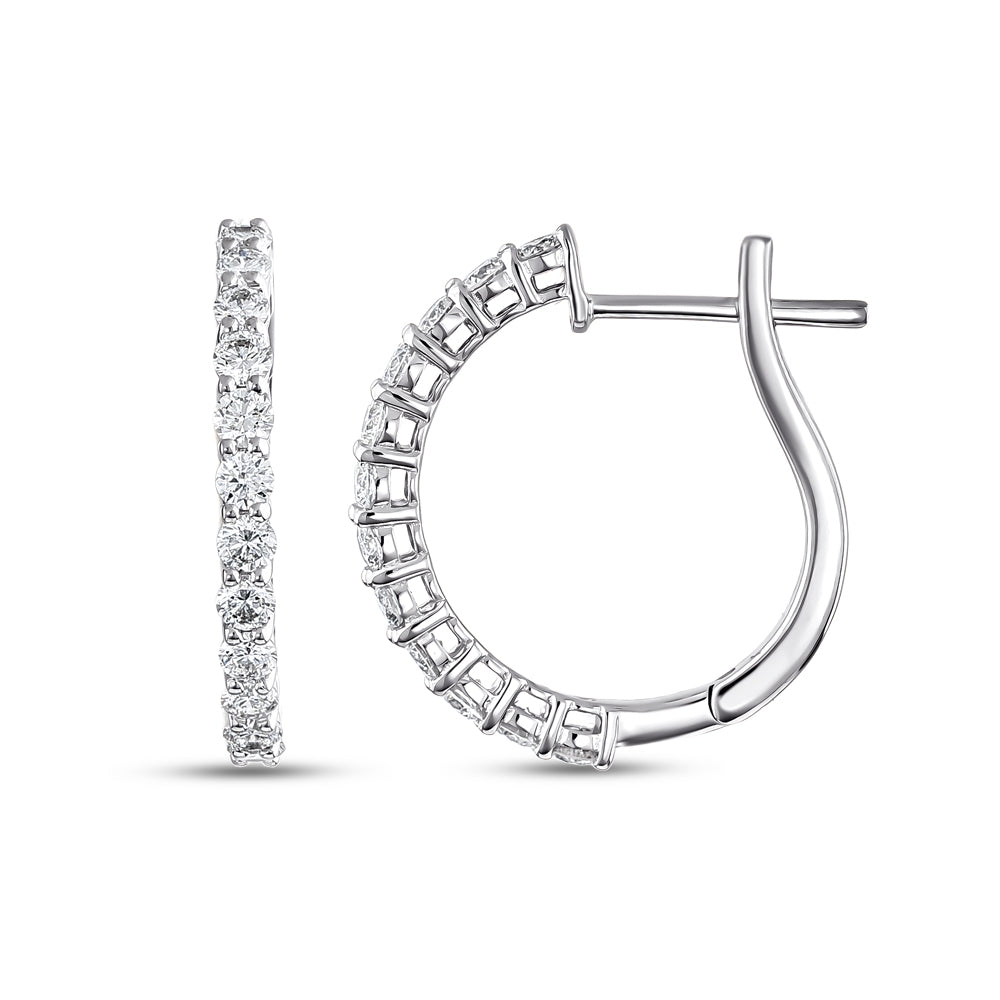 Hoop Diamond Earrings