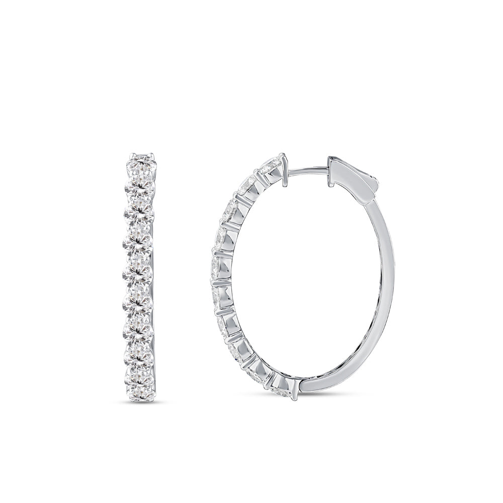 Diamond Hoop Earrings