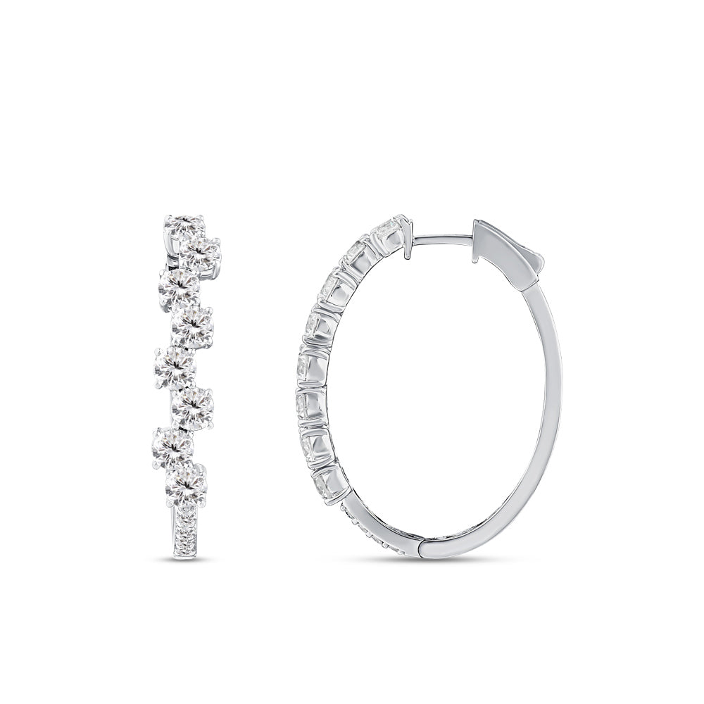 Diamond Hoop Earrings