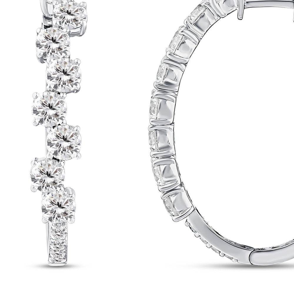 Diamond Hoop Earrings