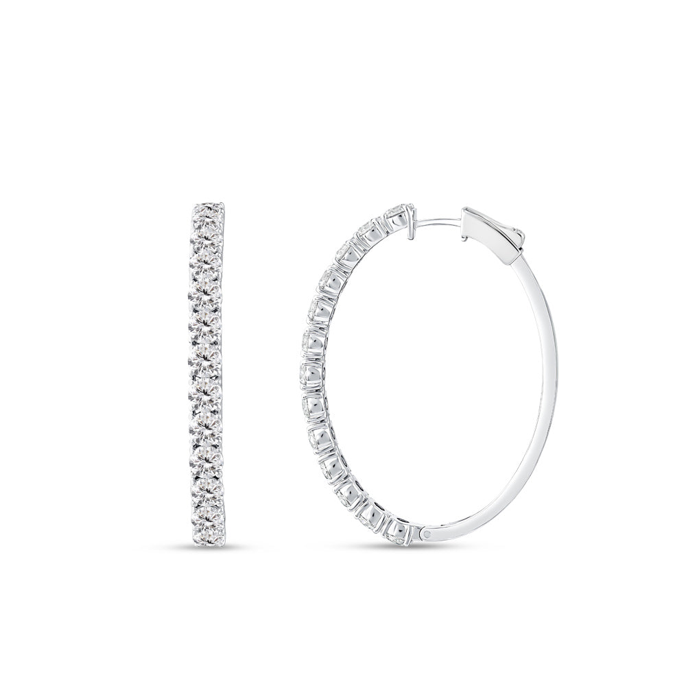Diamond Hoop Earrings