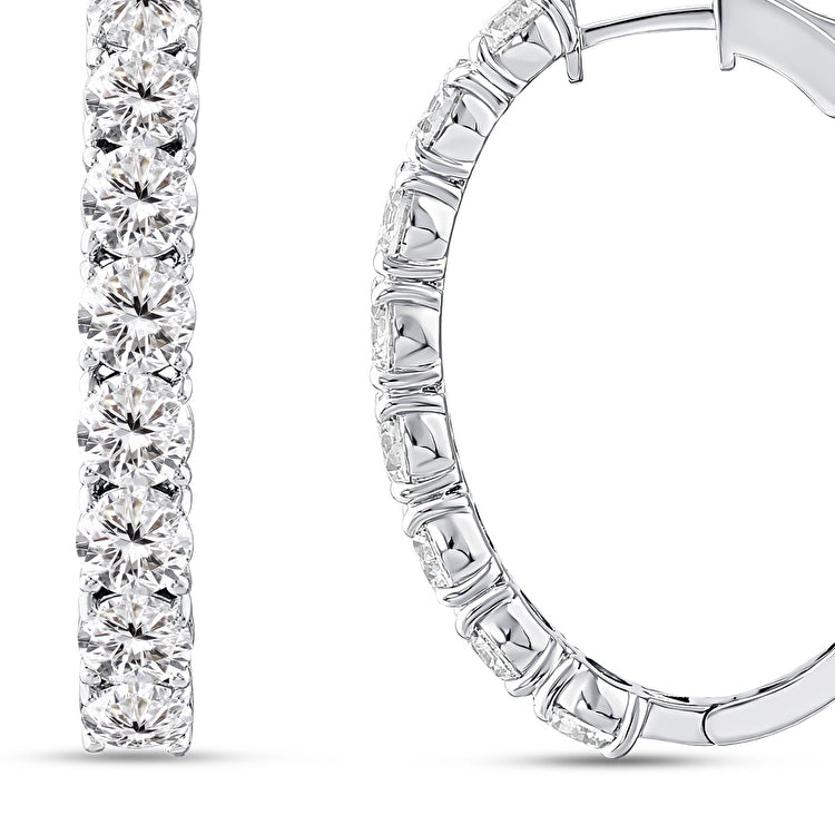 Diamond Hoop Earrings
