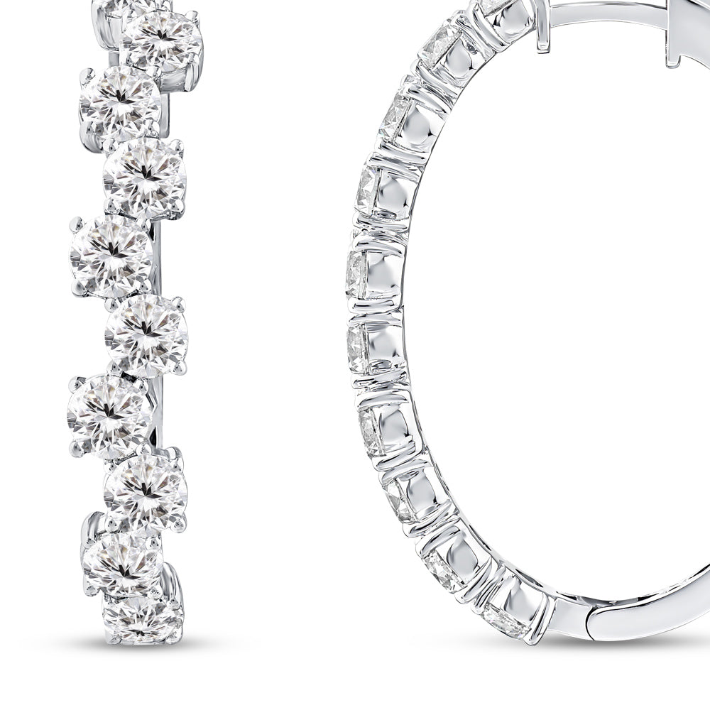 Diamond Hoop Earrings