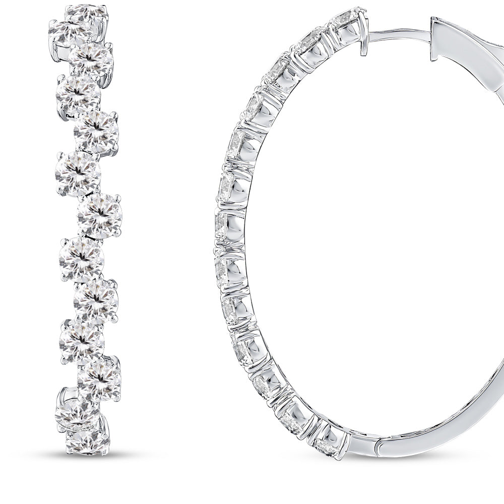 Diamond Hoop Earrings