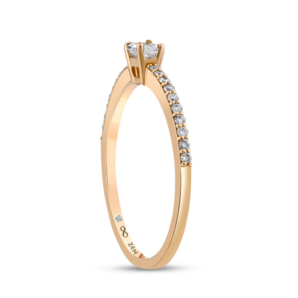 Side Stone Diamond Engagement Ring