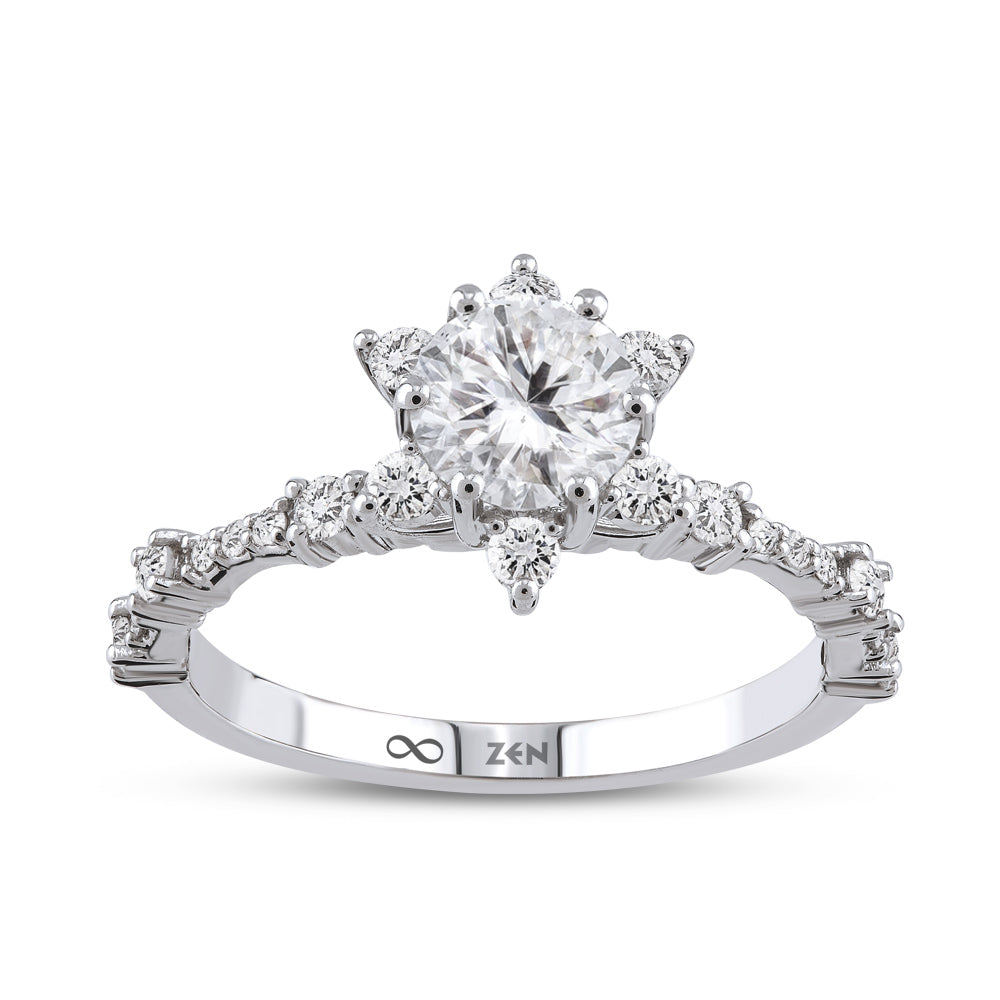 Modern Diamond Engagement Ring