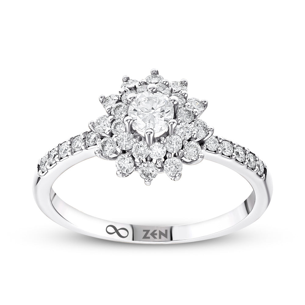 Modern Diamond Engagement Ring