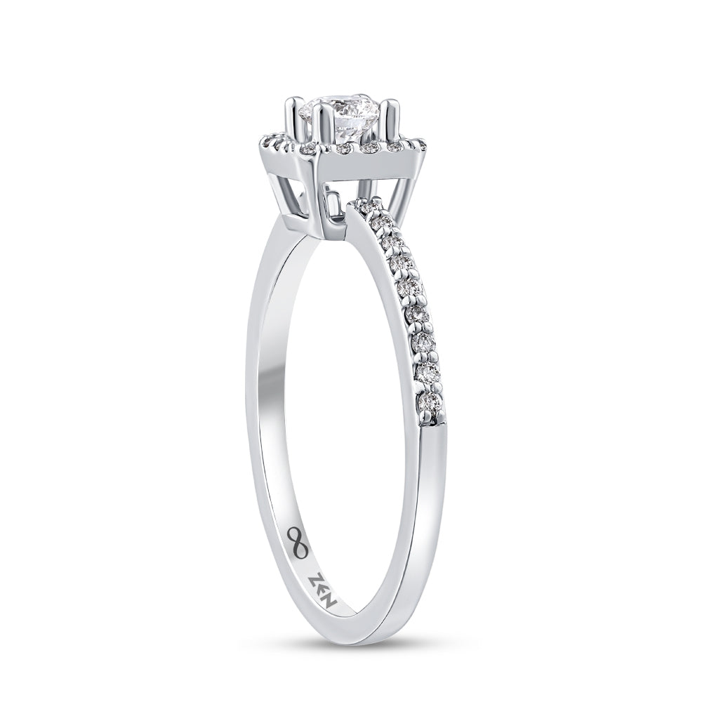 Side Stone Diamond Engagement Ring