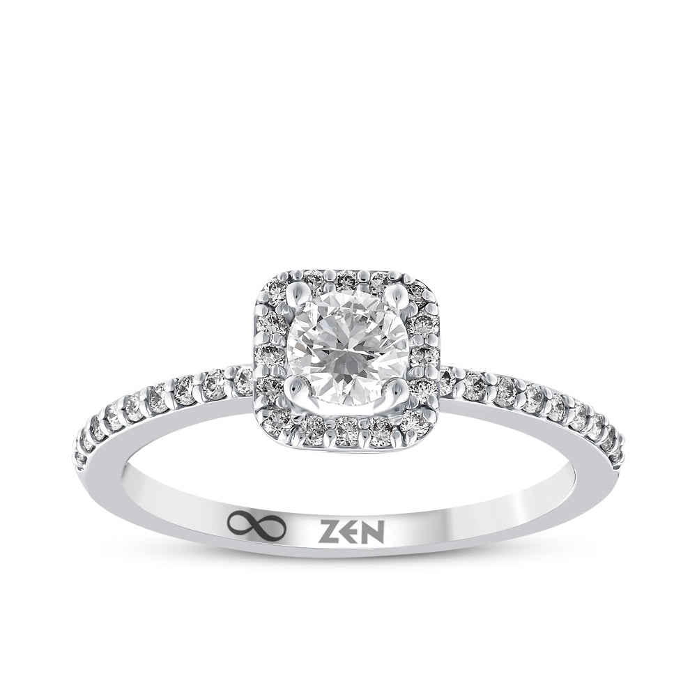 Side Stone Diamond Engagement Ring