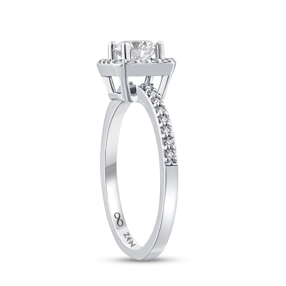 Side Stone Diamond Engagement Ring
