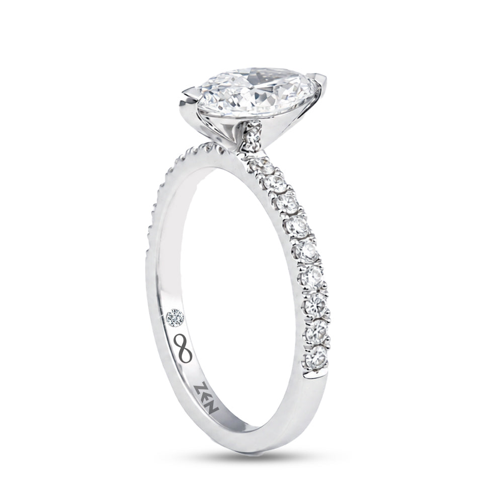 Side Stone Diamond Engagement Ring