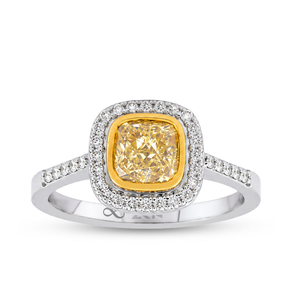 Octagon Diamond Ring