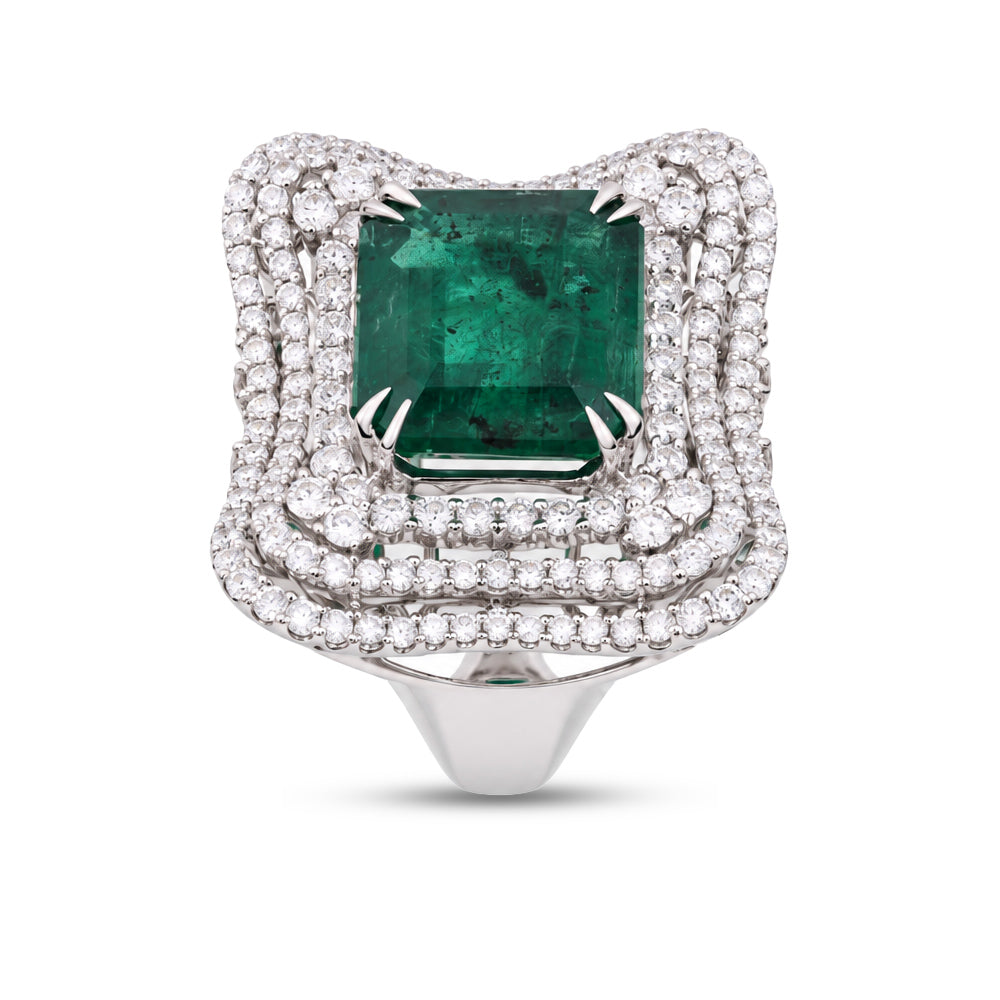 Octagon Emerald Ring
