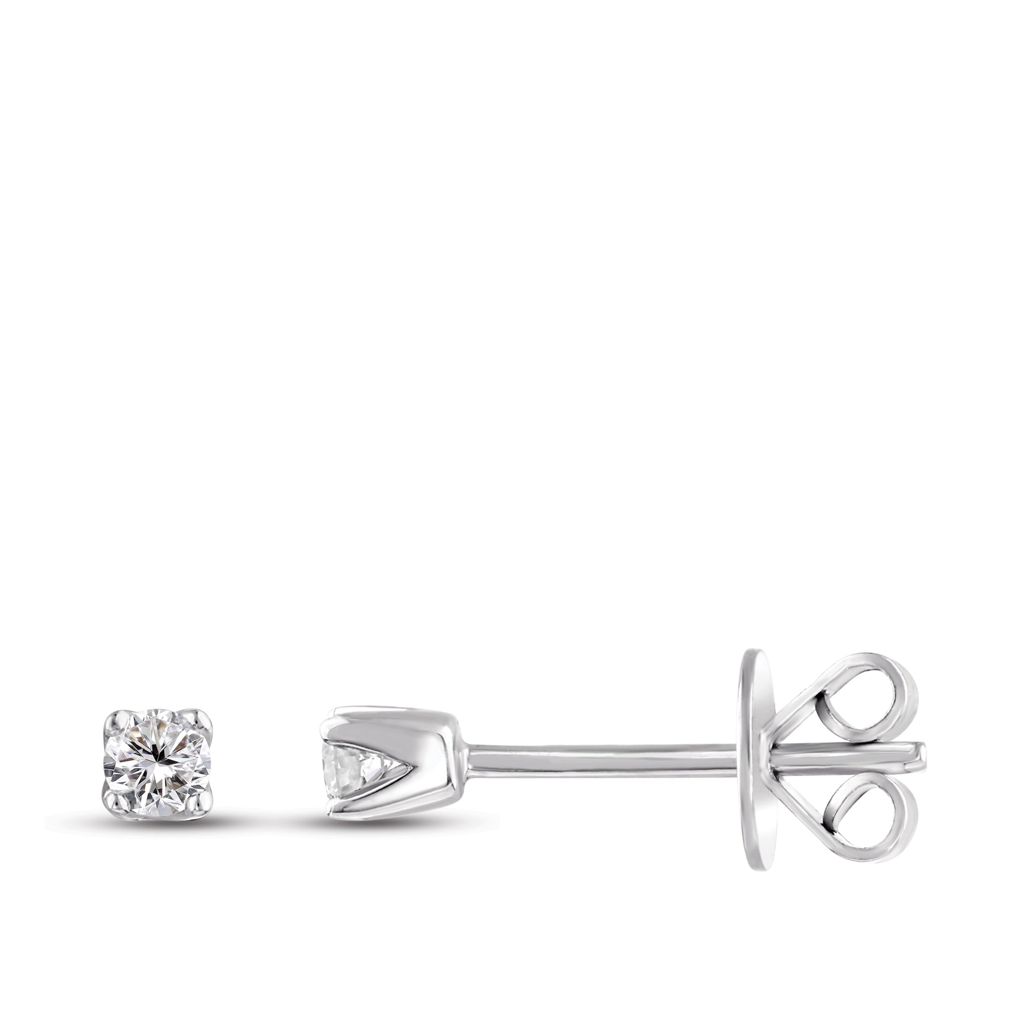Solitaire Diamond Stud Earrings