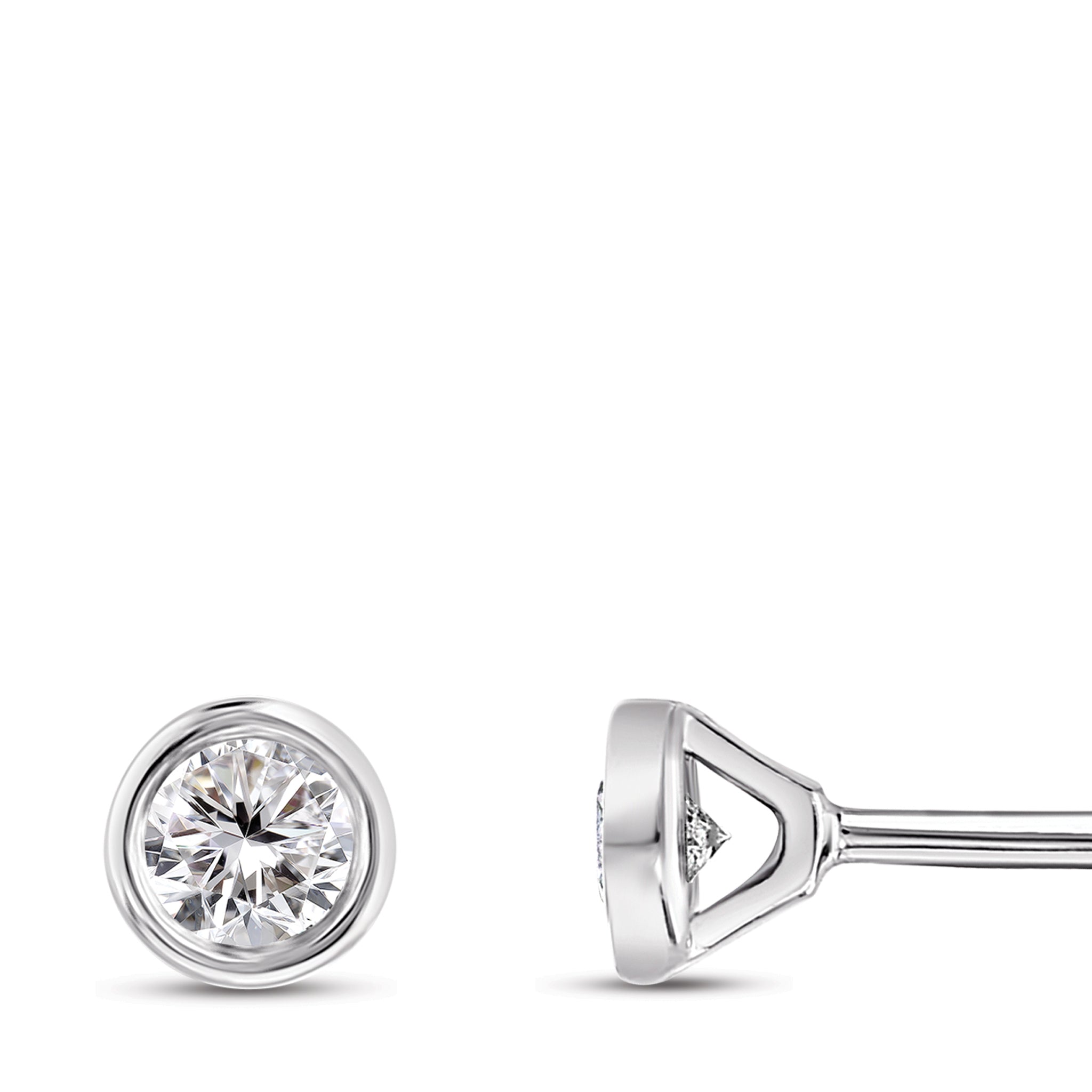 Solitaire Diamond Stud Earrings