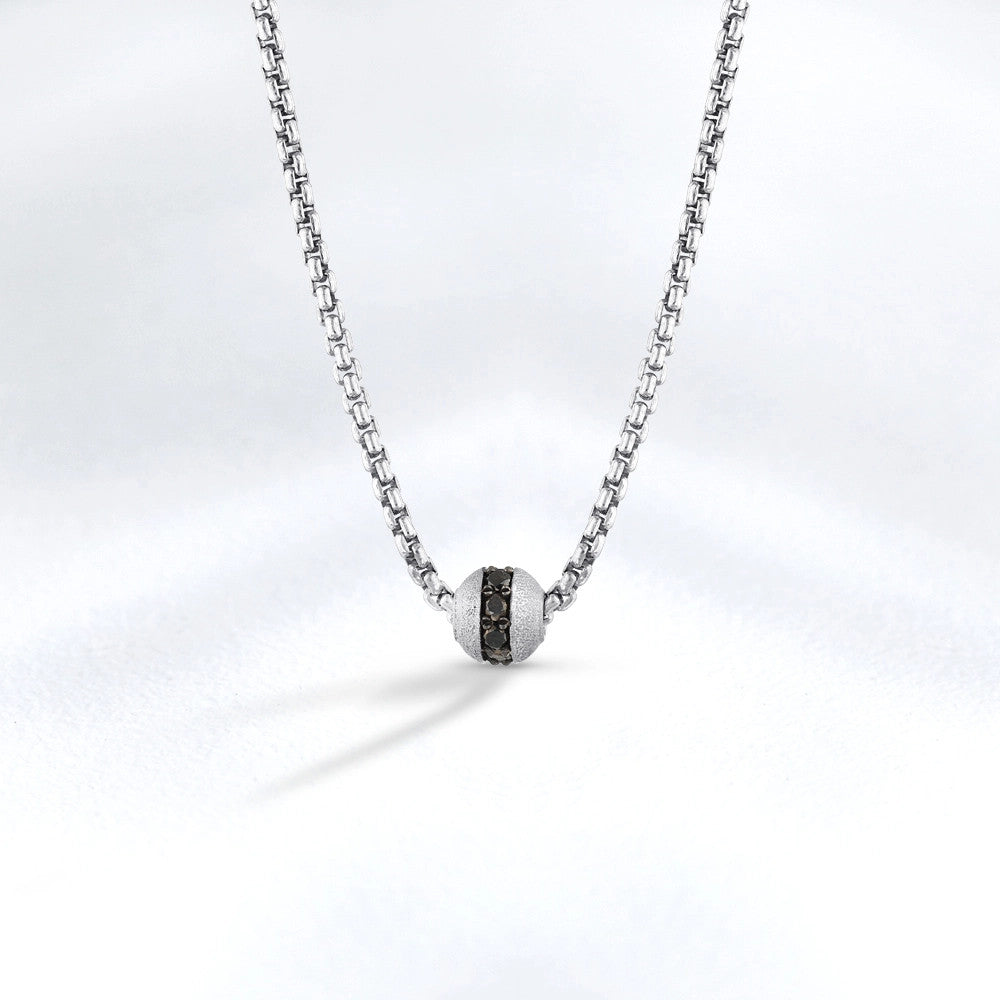 Men Silver Diamond Necklace