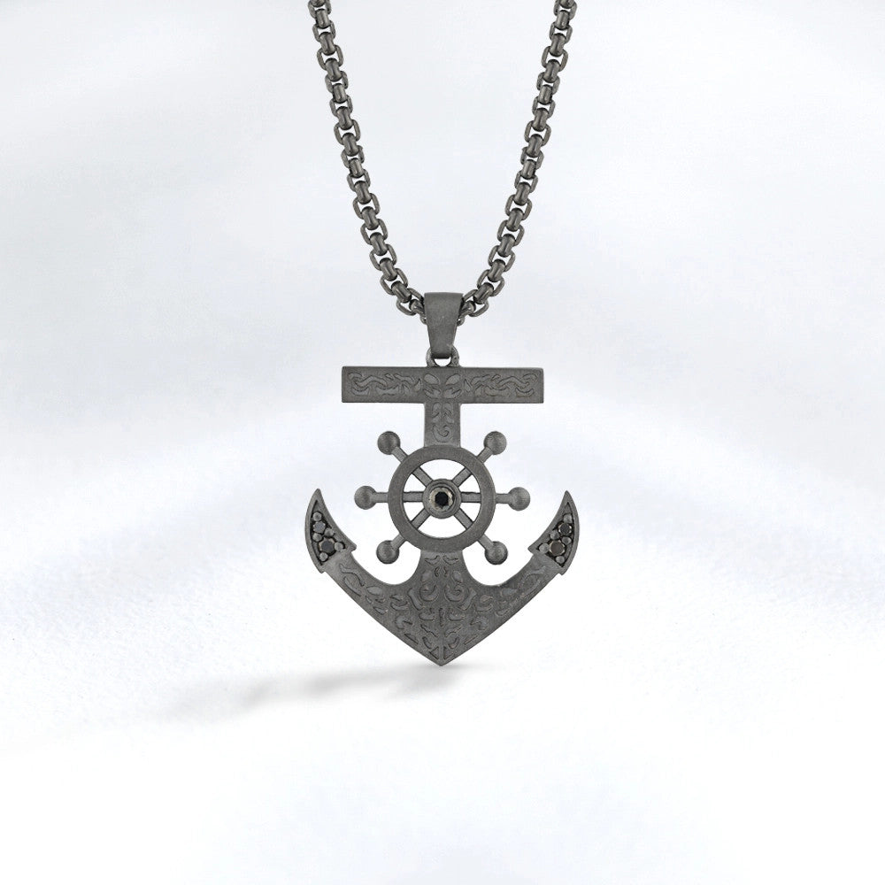 Men Silver Diamond Necklace