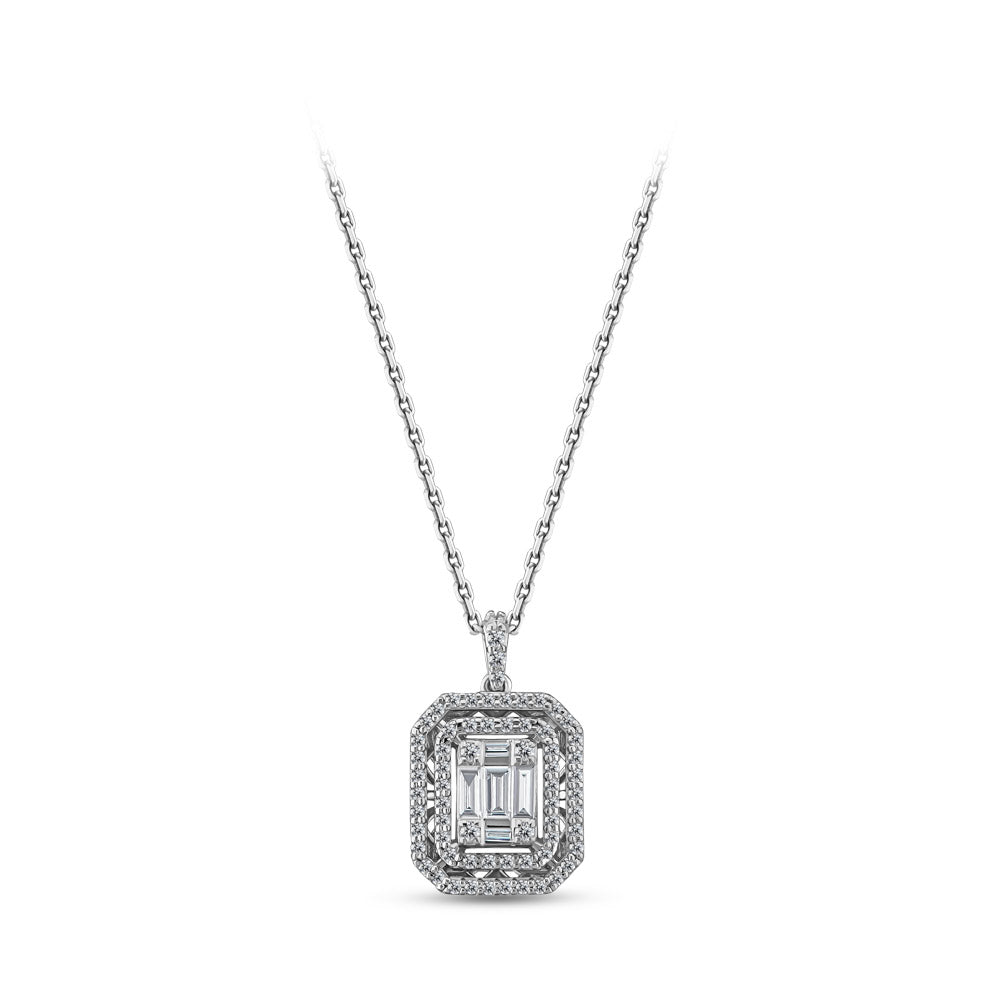 Baguette Diamond Necklace