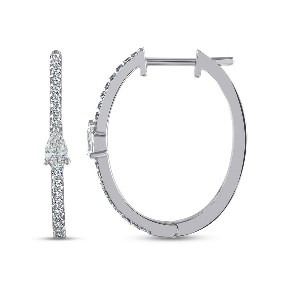 Hoop Diamond Earrings
