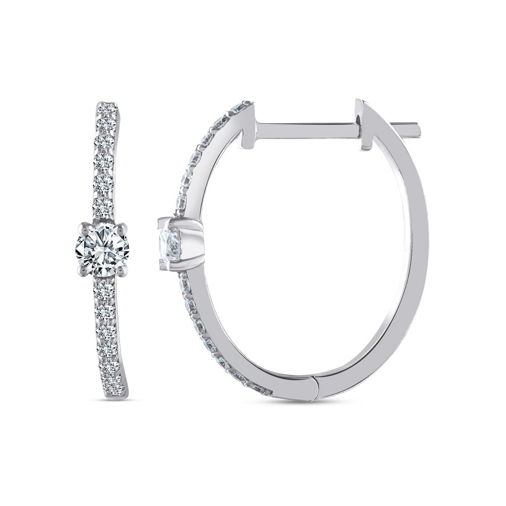 Hoop Diamond Earrings