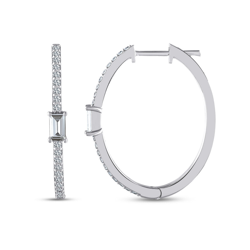 Hoop Diamond Earrings
