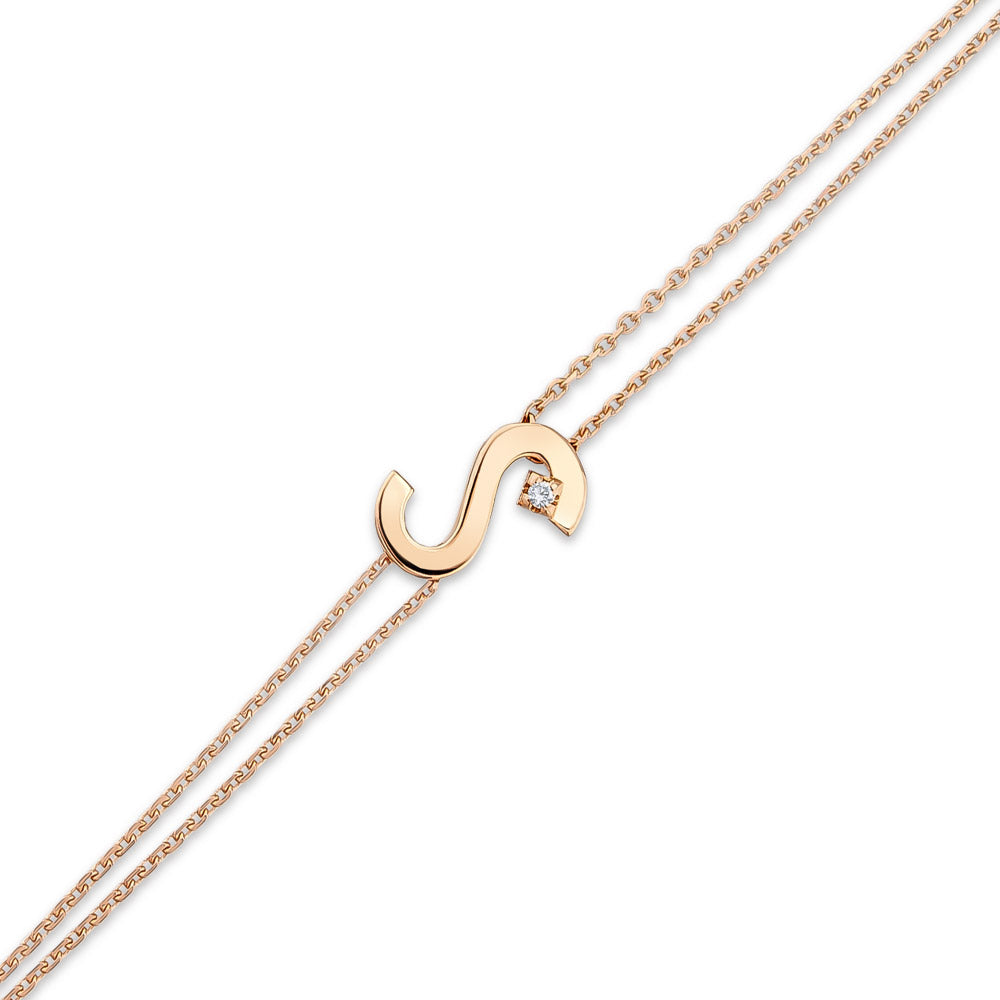 Diamond Initial Bracelet S