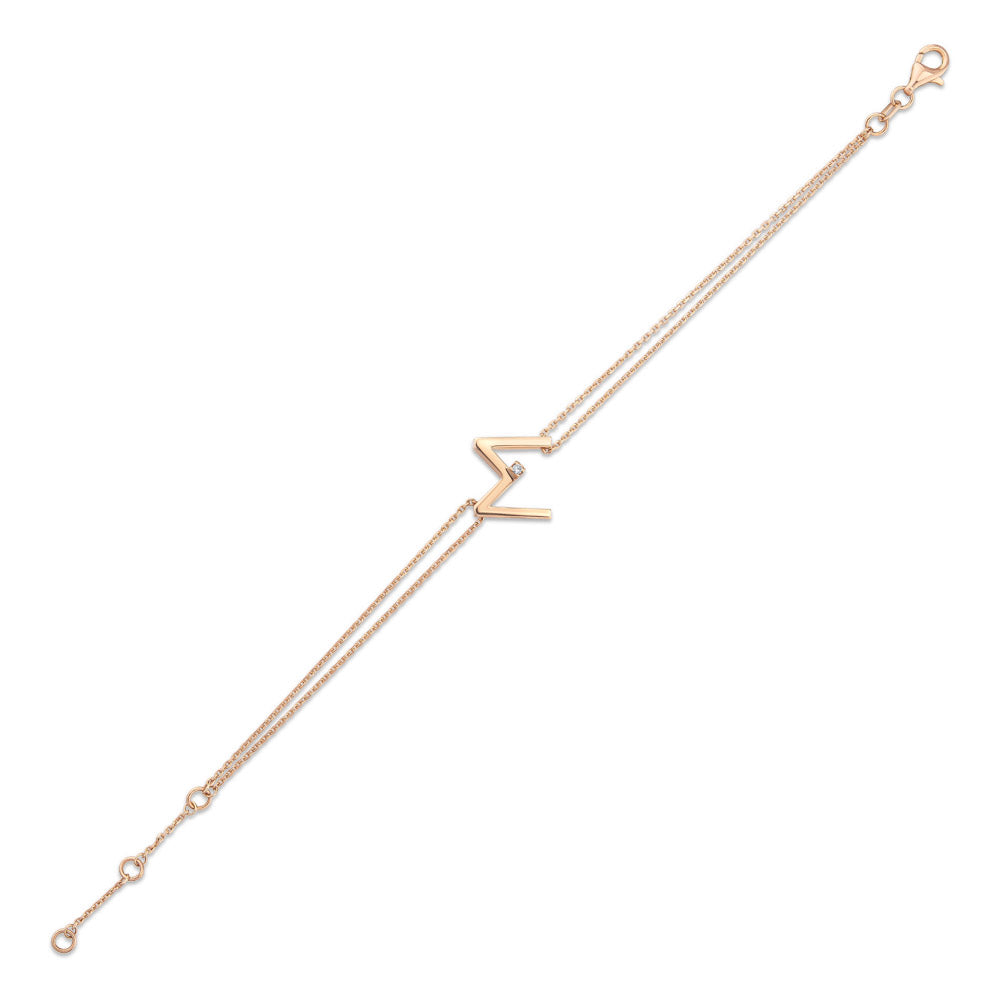 Diamond Initial Bracelet M