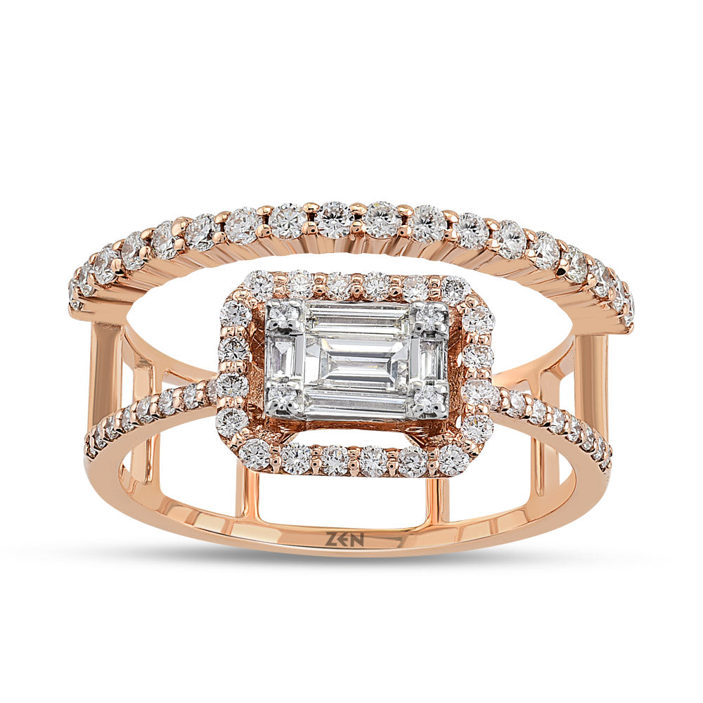 Duet Baguette Diamond Ring