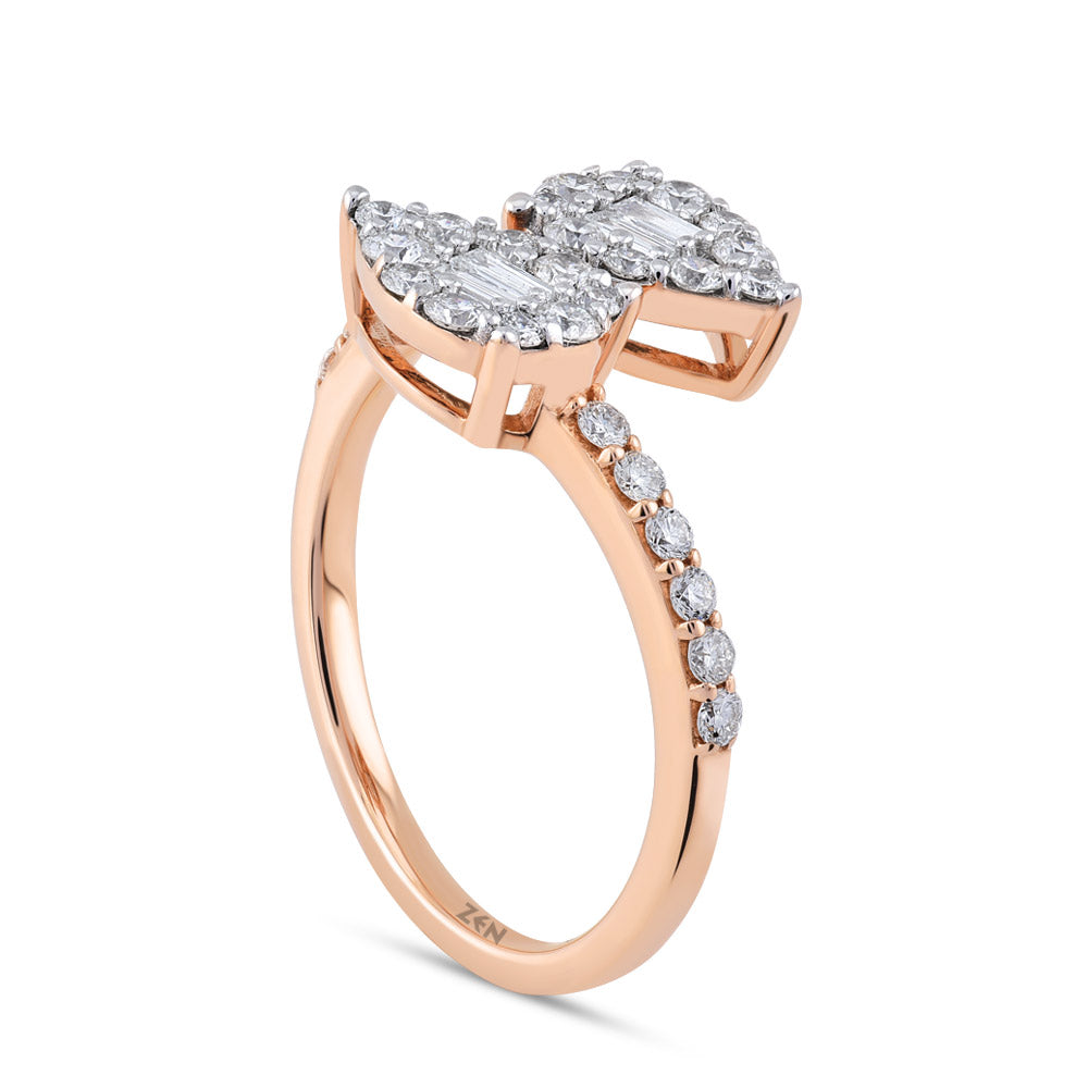 Double Baguette Diamond Ring