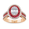 Ruby Baguette Diamond Ring