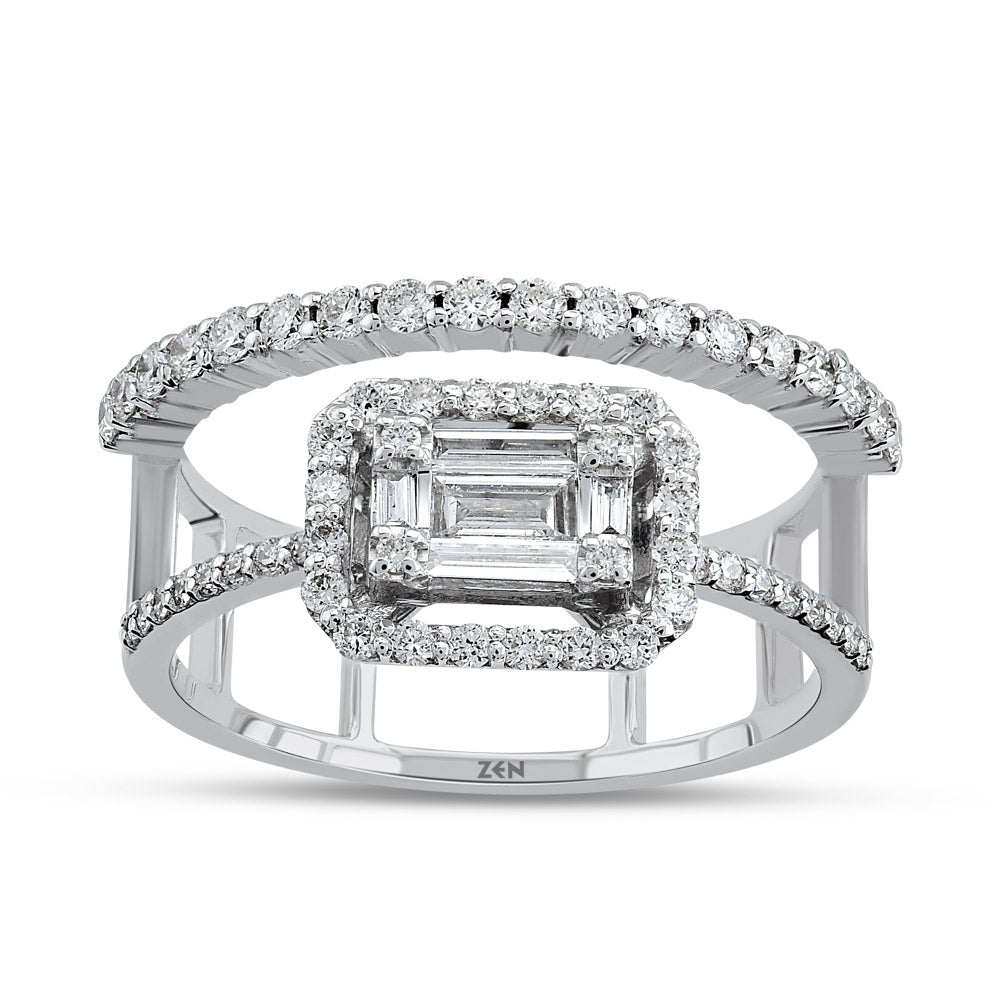 Duet Baguette Diamond Ring