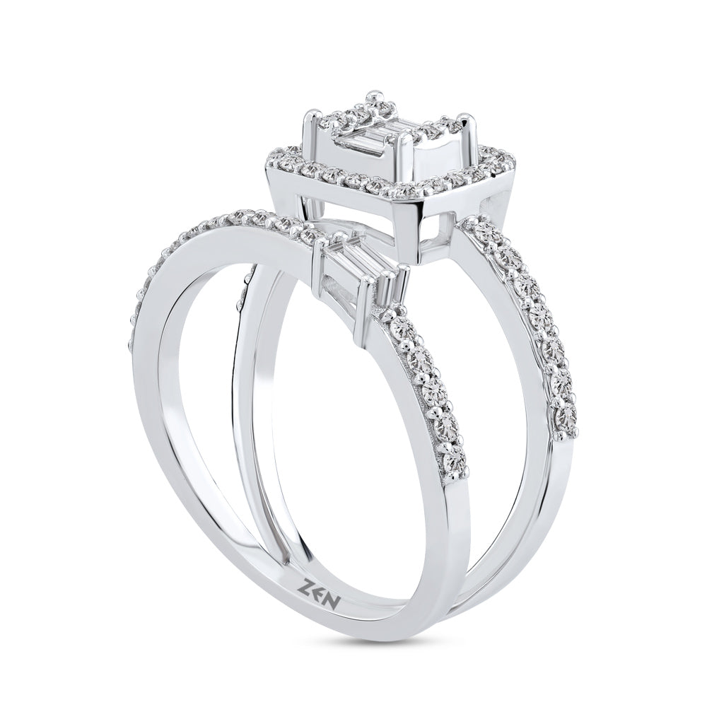 Duet Baguette Diamond Ring