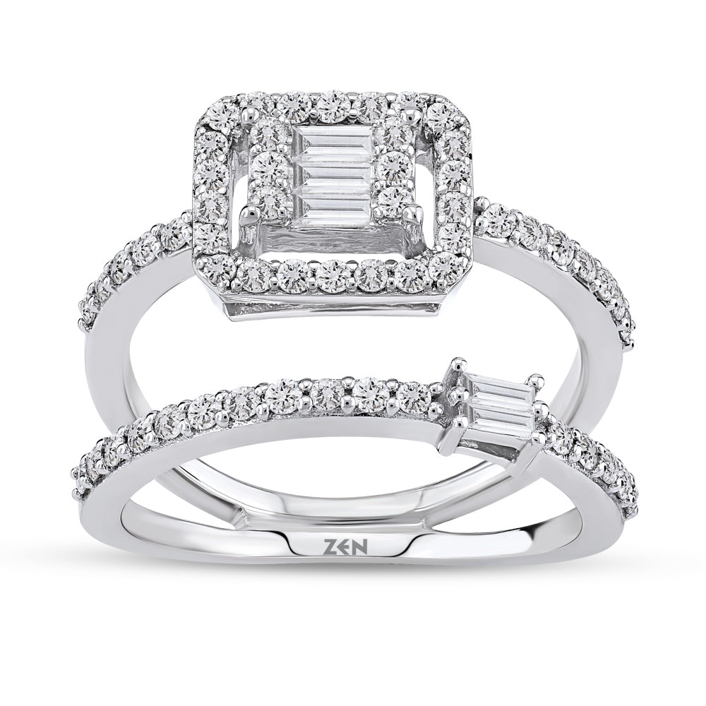Duet Baguette Diamond Ring