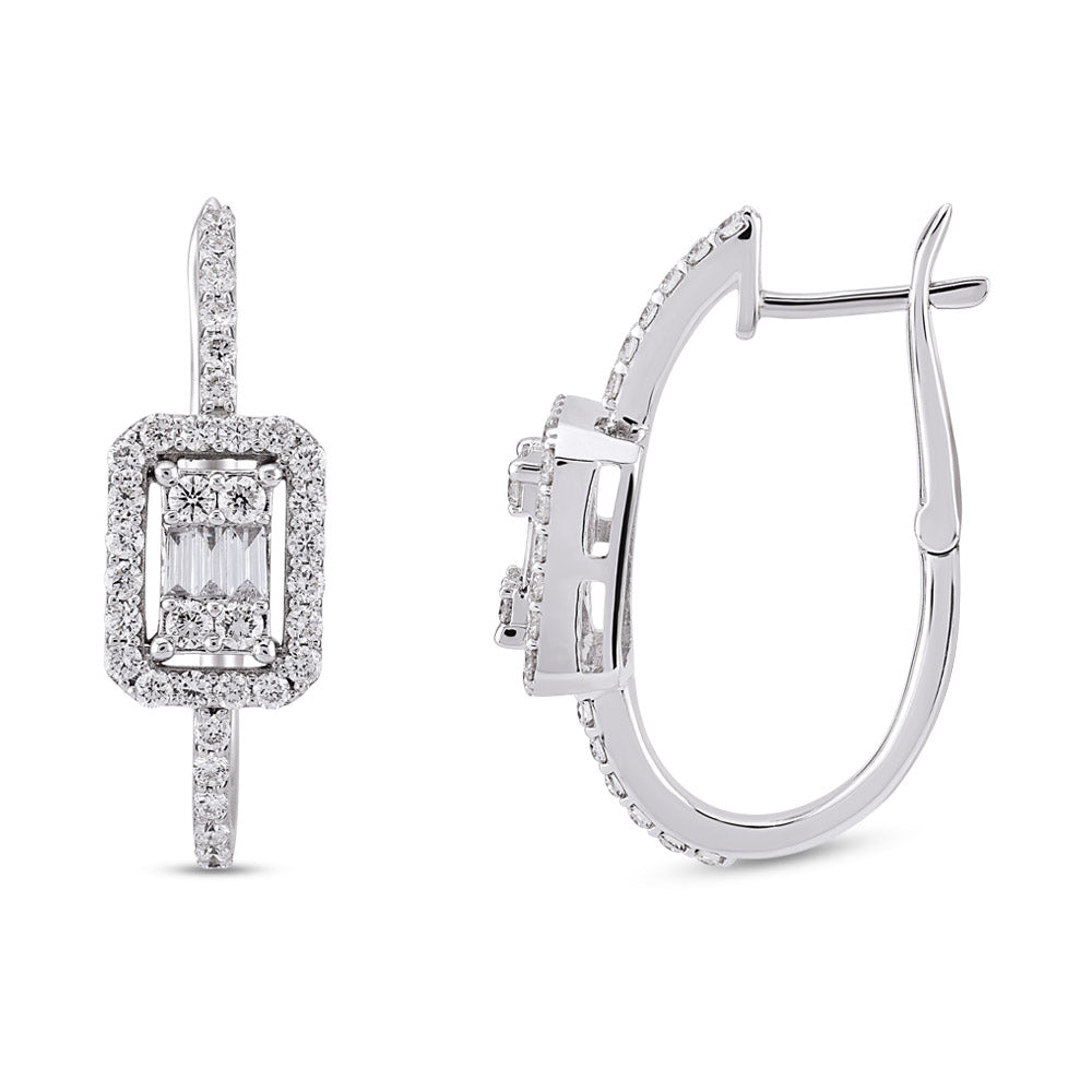 Hoop Diamond Earrings