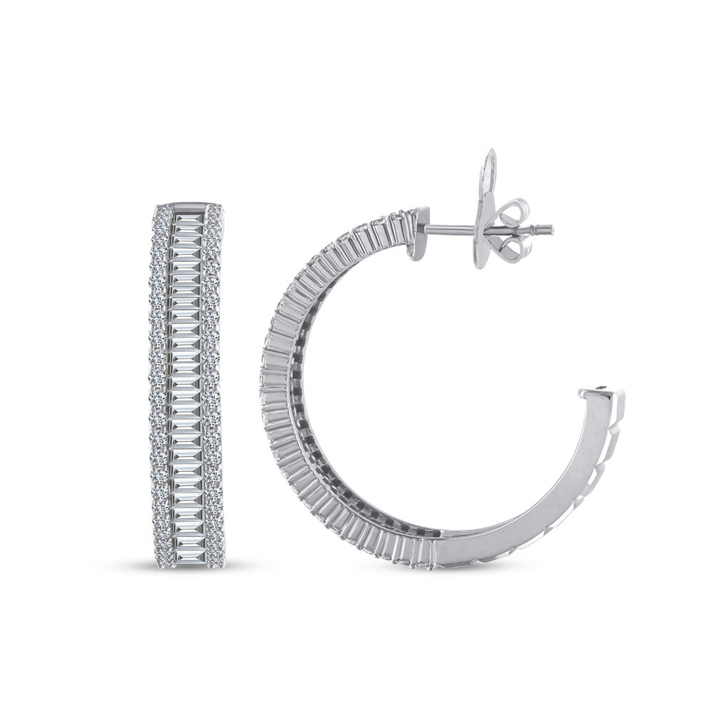 Hoop Diamond Earrings