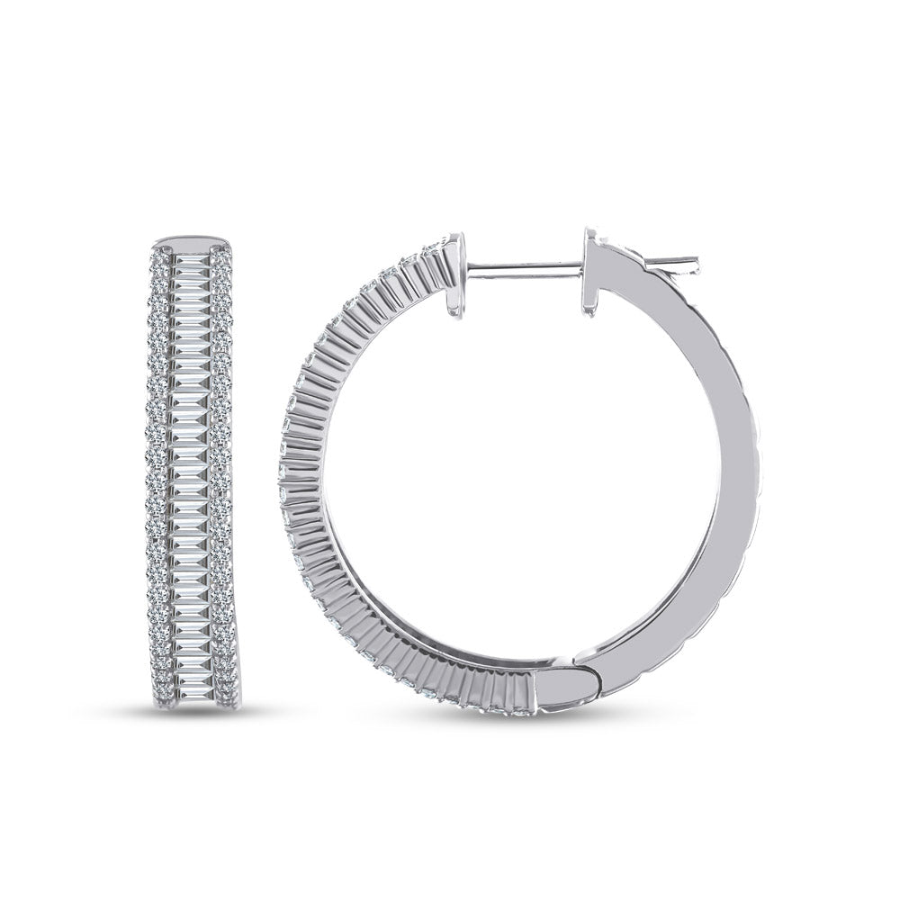 Hoop Diamond Earrings