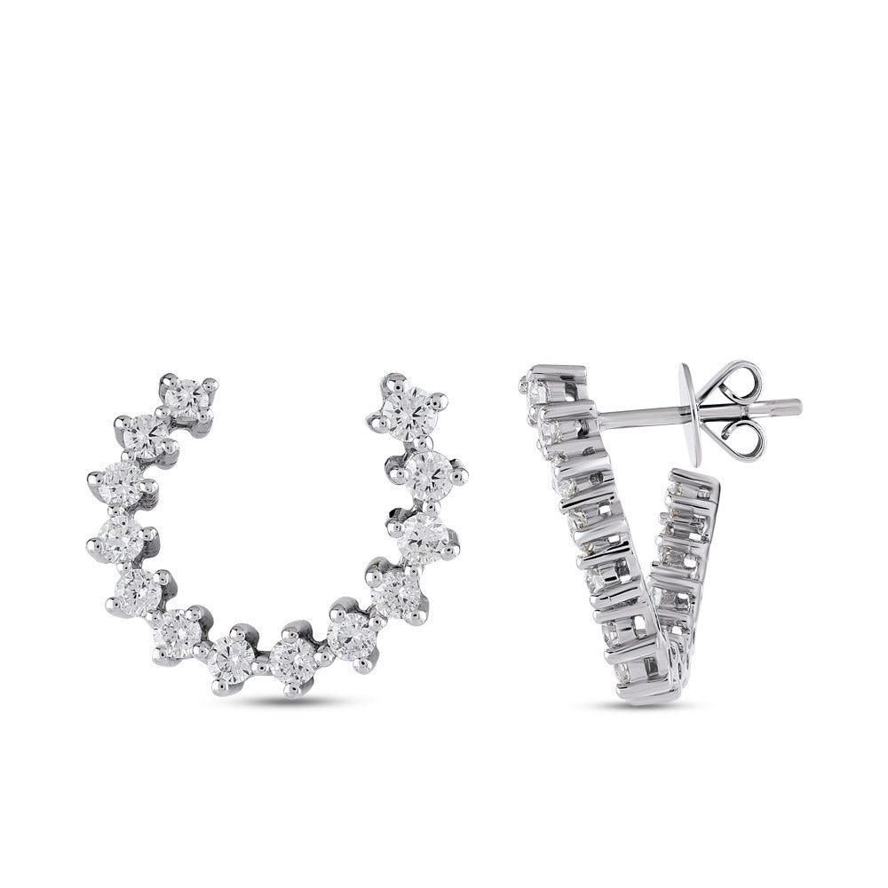 Hoop Diamond Earrings