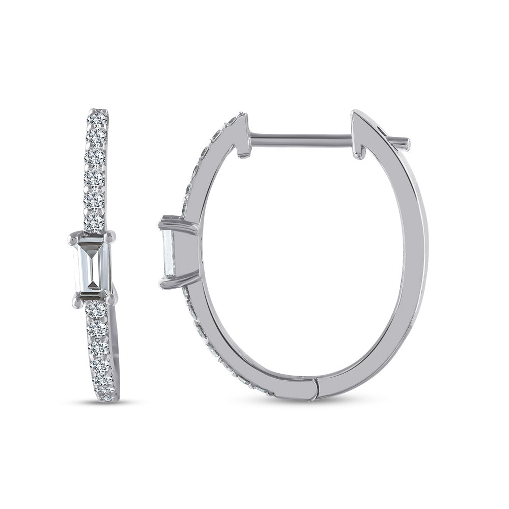 Hoop Diamond Earrings