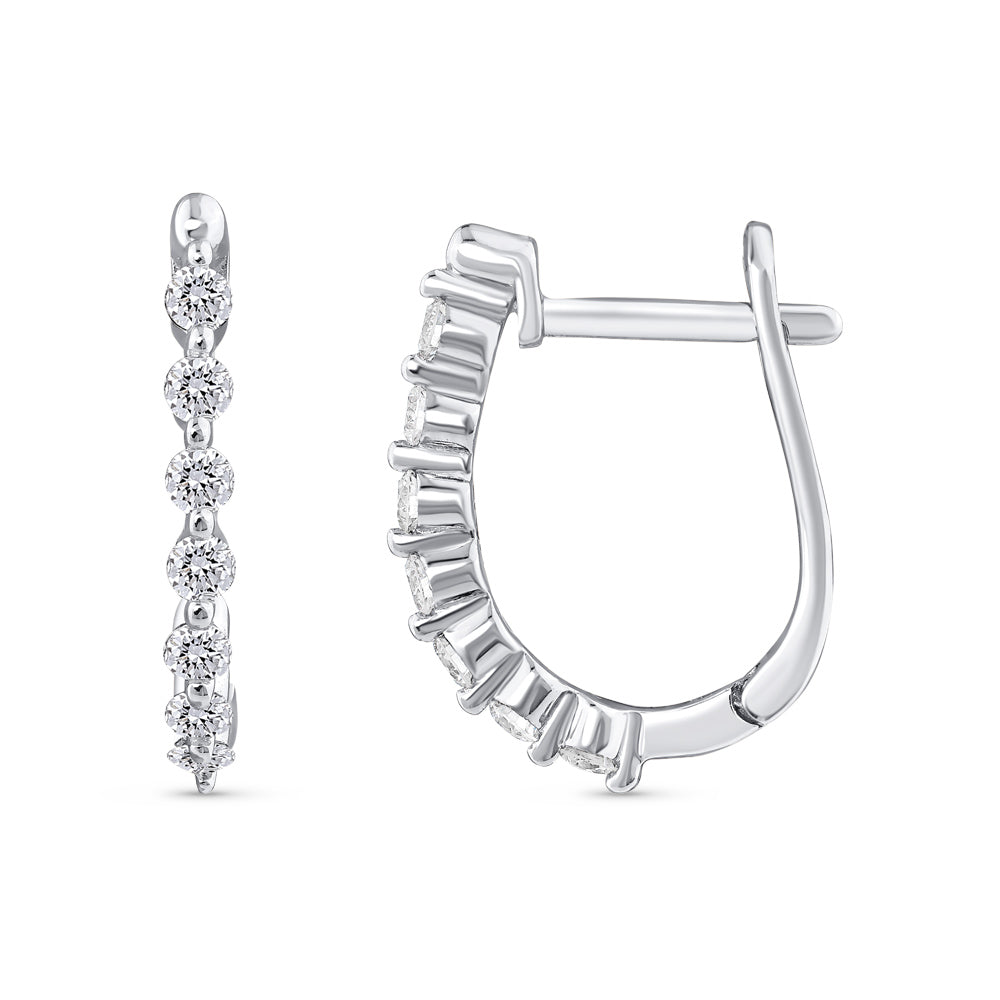 Hoop Diamond Earrings