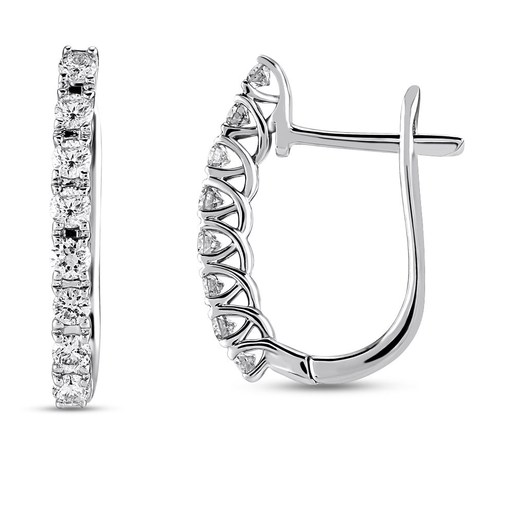 Hoop Diamond Earrings