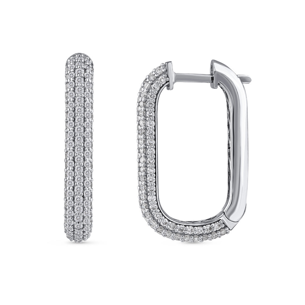 Hoop Diamond Earrings