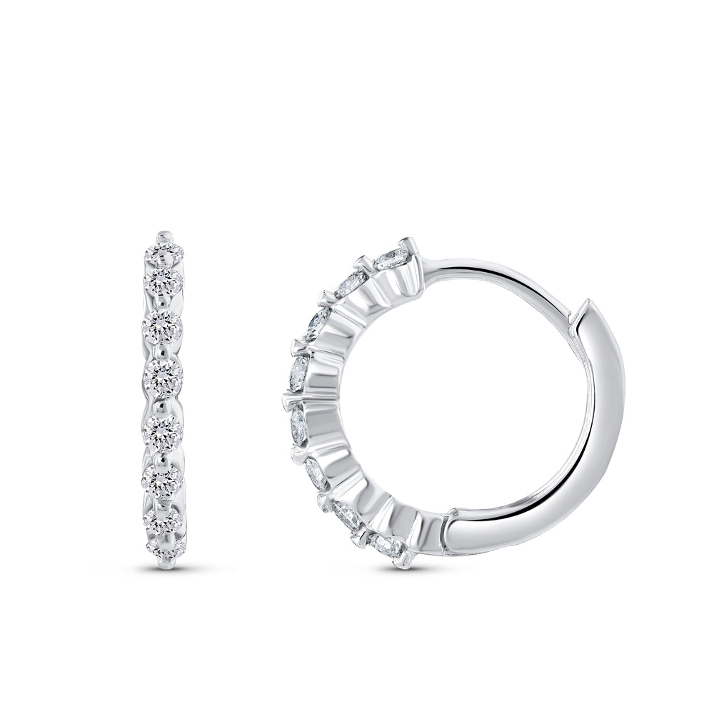 Hoop Diamond Earrings